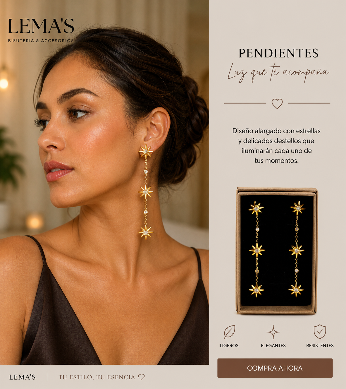 Pendientes estrella A4
